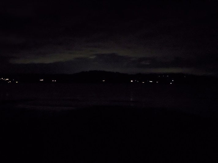 The area where the porposed kelp farm will be located has very little light polution at this time.